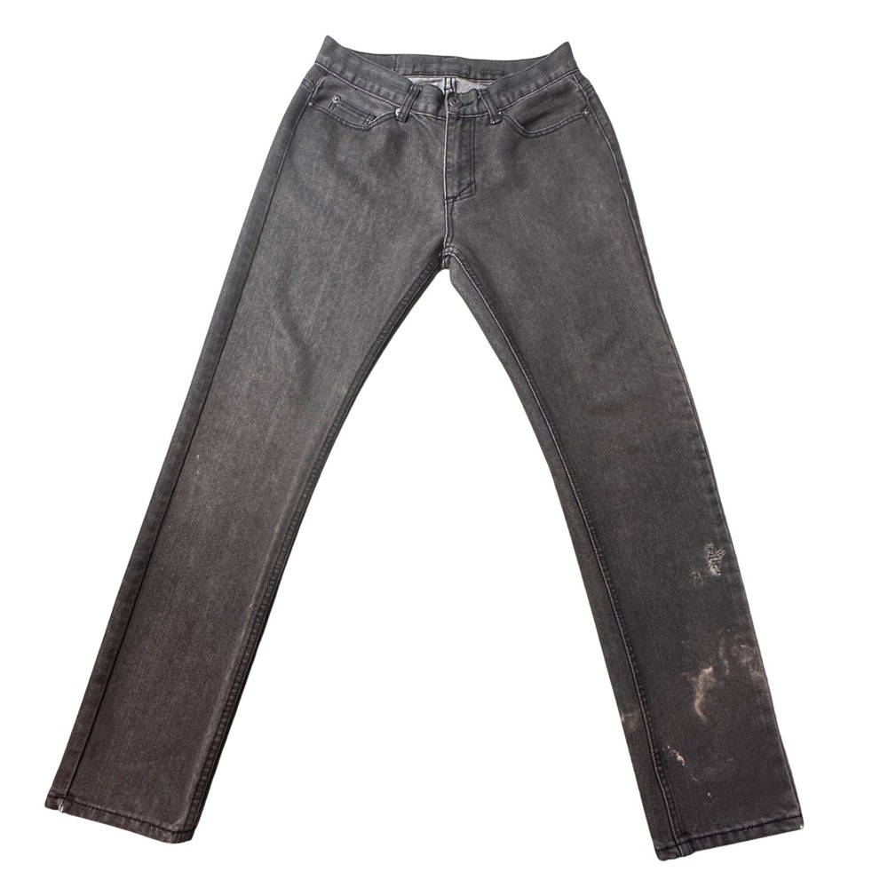 Vintage‎ Genes Jeans Mens 29x30 Black Slim Fit Faded Distressed Streetwear Denim